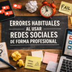 ERRORES HABITUALES AL USAR REDES SOCIALES DE FORMA PROFESIONAL