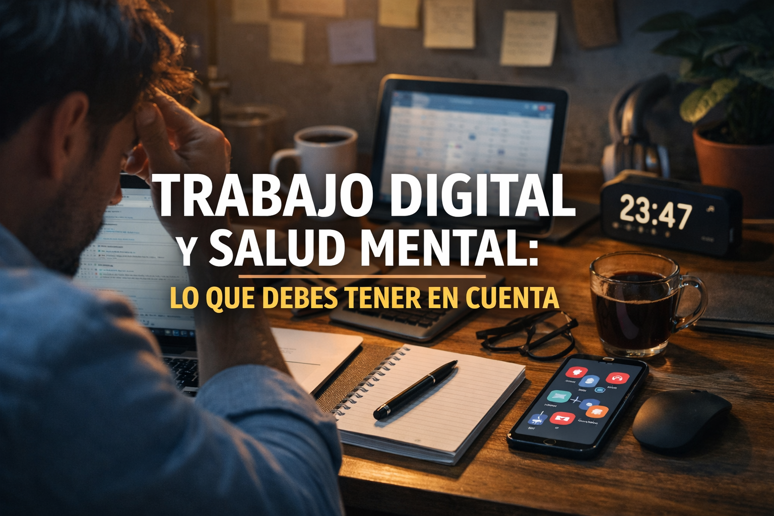 TRABAJO DIGITAL Y SALUD MENTAL: LO QUE DEBES TENER EN CUENTA