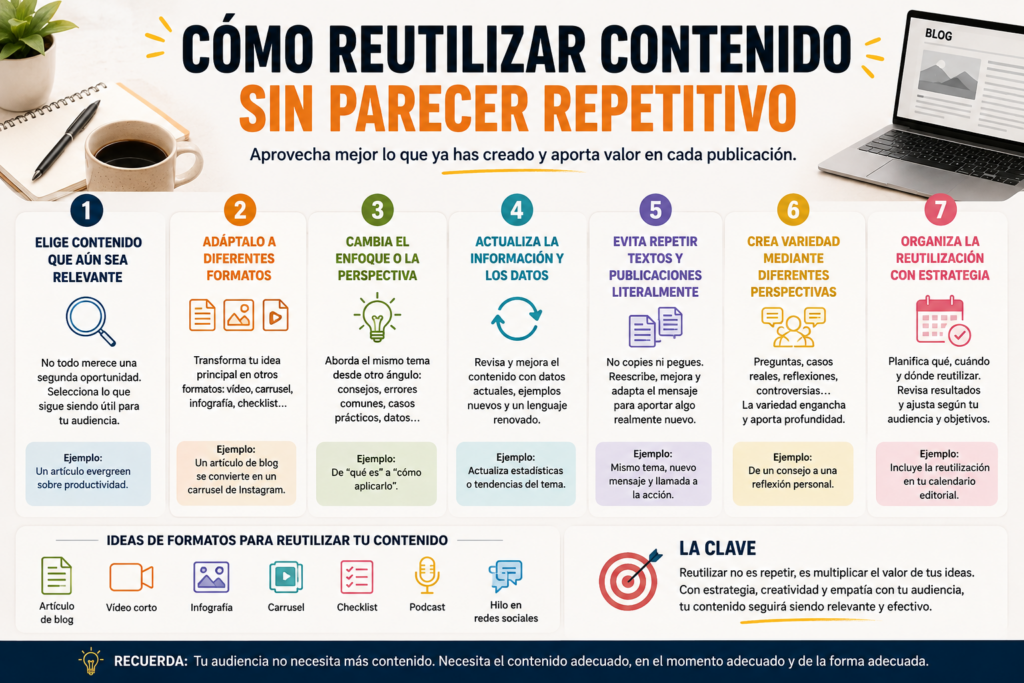 CÓMO REUTILIZAR CONTENIDO SIN PARECER REPETITIVO