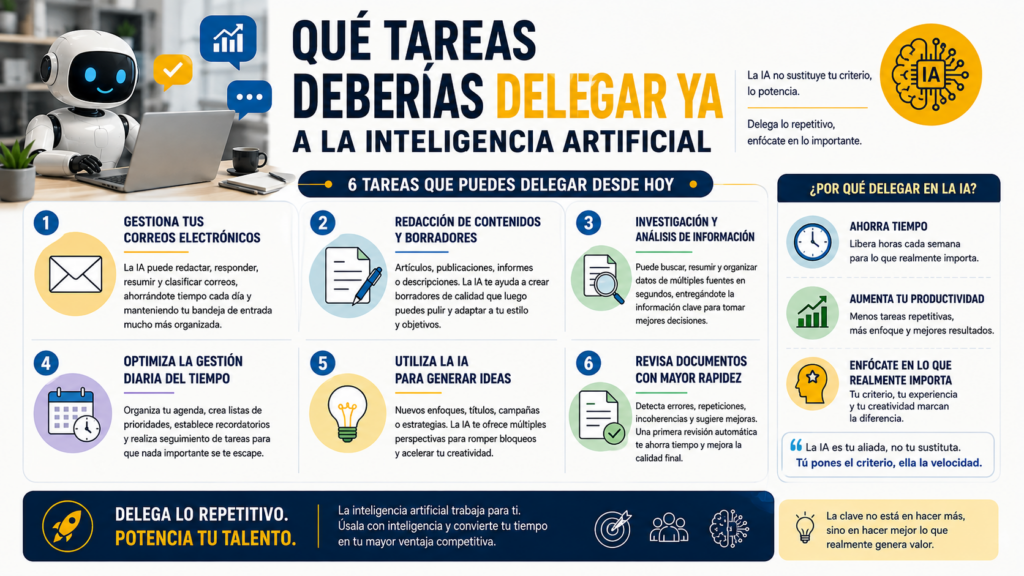 QUÉ TAREAS DEBERÍAS DELEGAR YA A LA INTELIGENCIA ARTIFICIAL