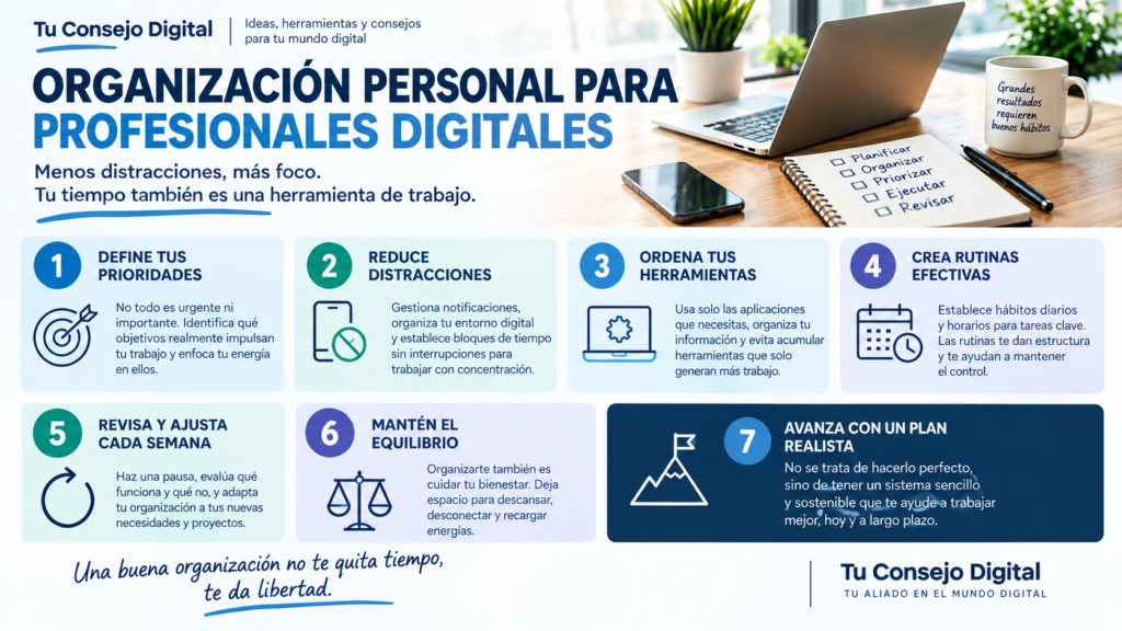 ORGANIZACIÓN PERSONAL PARA PROFESIONALES DIGITALES